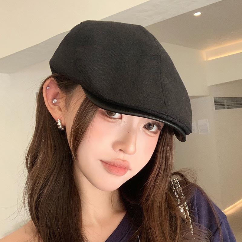 Anti-beret children autumn and winter new cap retro forward hat men's British style newsboy hat hipster