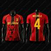 Maglie/T-shirt da tifoso della Nazionale del Belgio 2026—De Bruyne #7 Trossard #10 Lukaku #9: Top Sportivi e Casual per Bambini, Adulti e Unisex