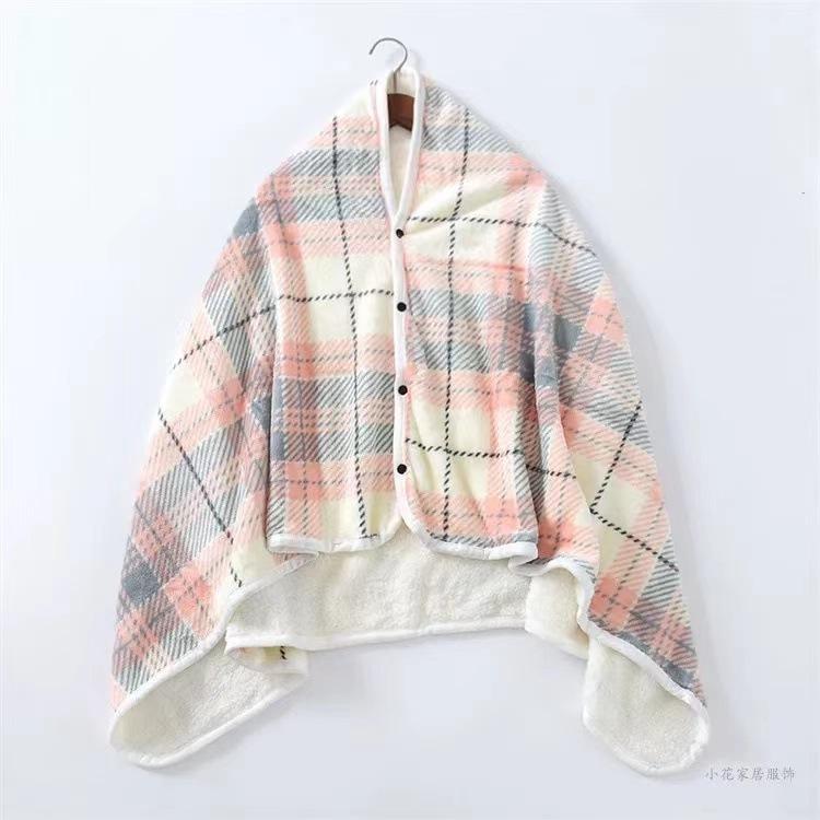 

1 шт. Одеяла, которые можно носить, шаль, одеяло, фланель, ленивое, повседневное, офисное одеяло 100x140cm