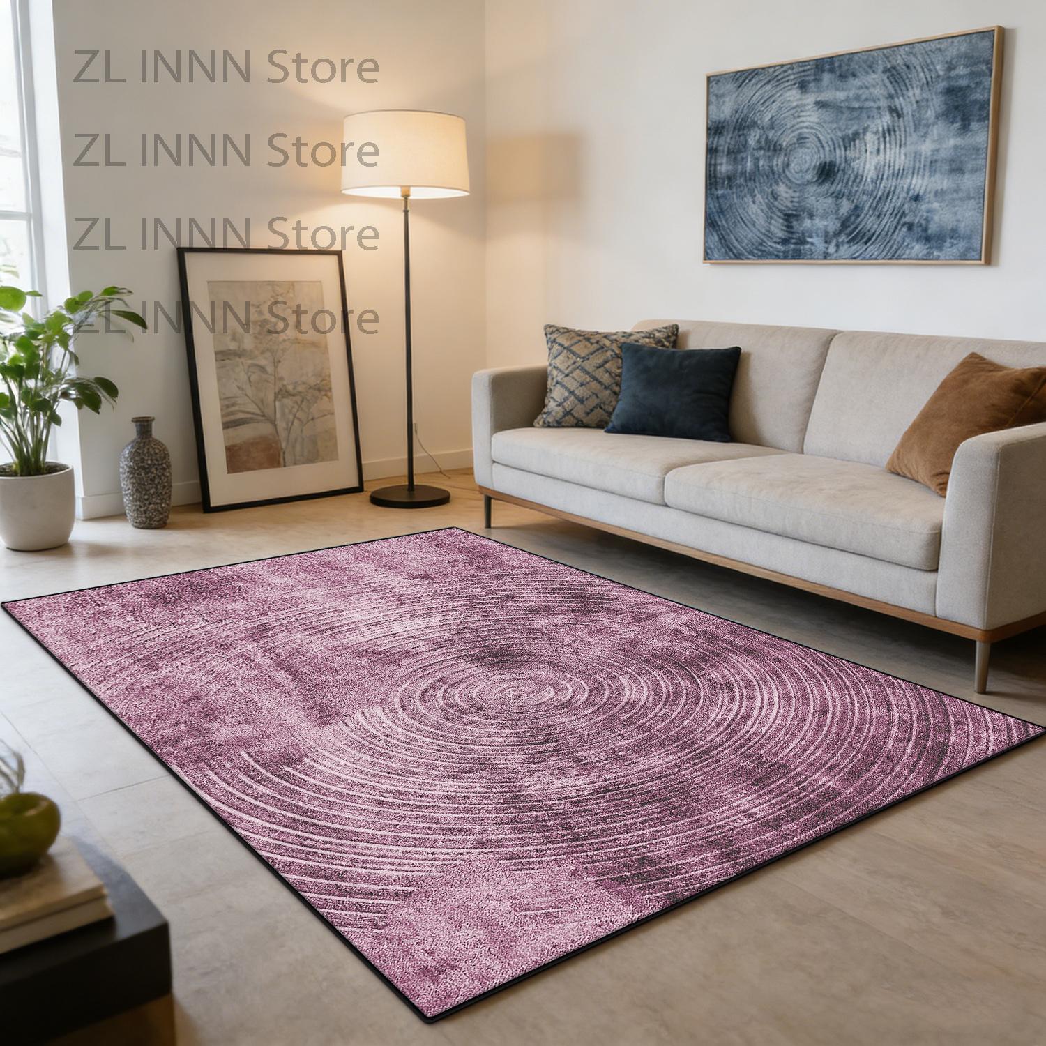 Modern Minimalism Style Living Room Carpet Ripple Design Lounge Coffee Tabls Washable Rug Decoration Home Foldable Soft Foot Mat 60x90cm