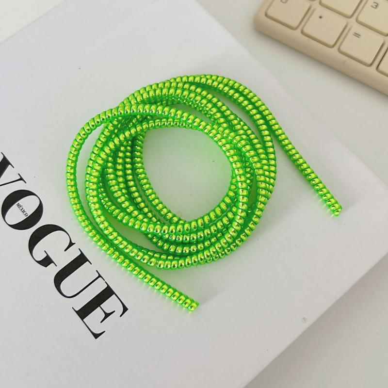 

1 шт. 1 м 4 Android Применимый Apple Универсальный Кабель для передачи данных Защитная Пружина Зарядное устройство Защита от скручивания Кабель Защитный шнур для наушников зелёный