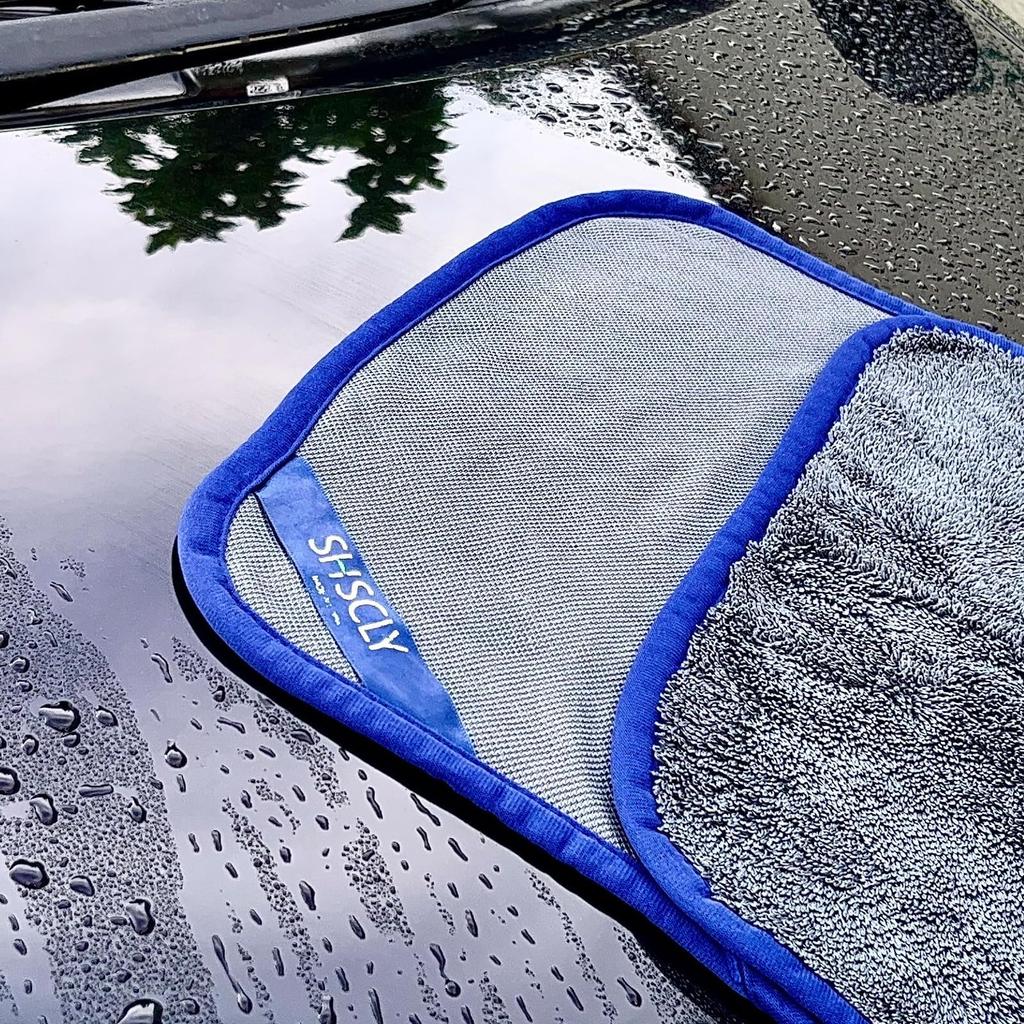 SHSCLY Car Wash Set (5-piece set including 2 microfiber car wash towels, 1 microfiber cloth, 1 car wash brush, and 1 car wash glove)