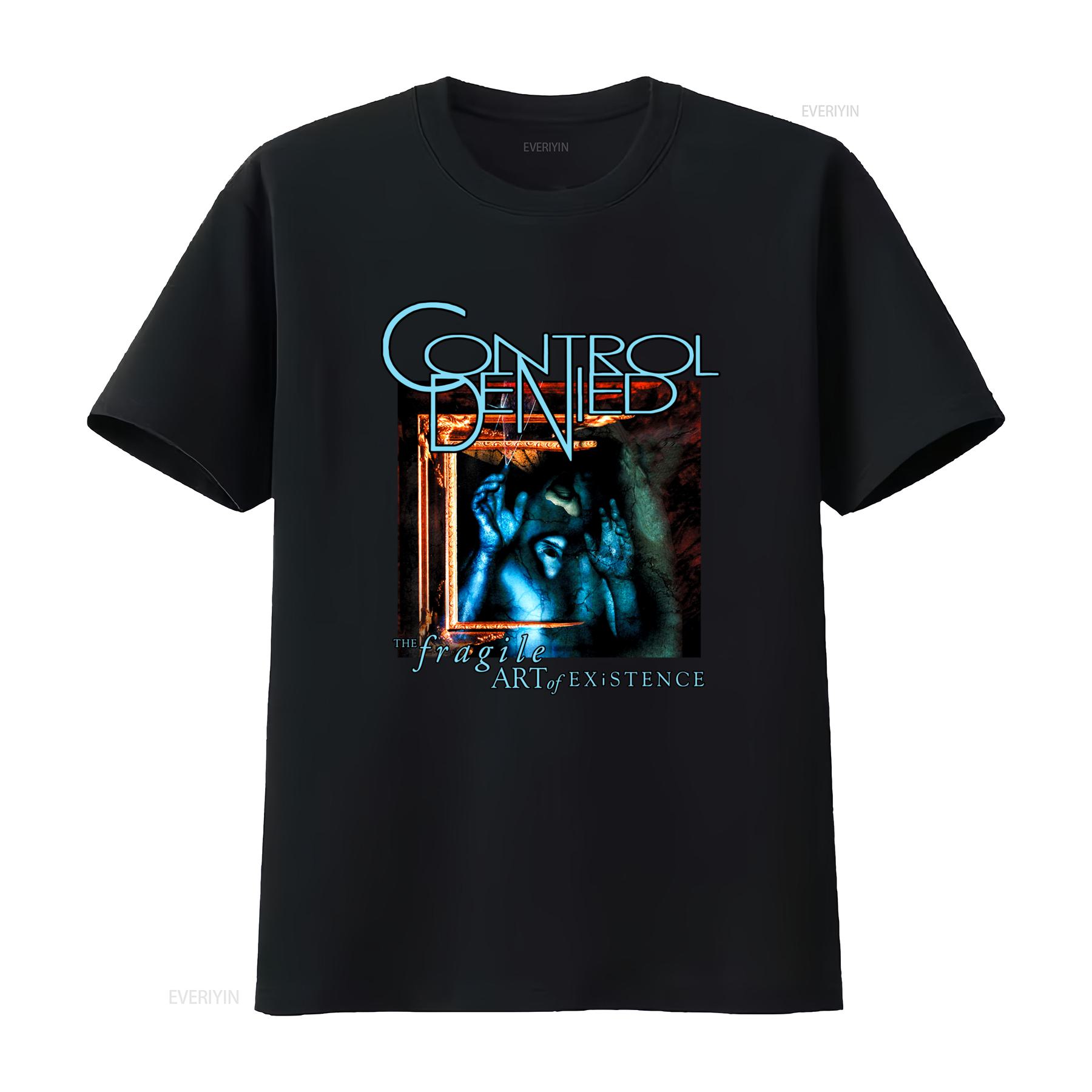 

CONTROL DENIED The Fragile Art of Existence T Shirt for Rock Band Fans vintage Washed Unisex homme Breathable Casual Soft 4XL