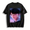 Koreanischer Stil Anime Hübscher Held Bedrucktes T-Shirt Trendiges Personalisiertes Anime-Peripherie-Oberteil Für Männer Und Frauen Reines Baumwoll-T-Shirt