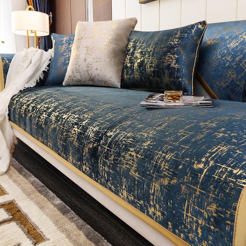 Chenille Sofa Cushion Four Seasons Universal Simple Modern Nordic Light Luxury Style Cover Back Towel Cover Cloth Non-Slip Cushion