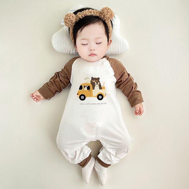 Four Seasons Baby Modal Long-Sleeve Romper & Pajamas Set