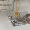Sterling Color Graceful Lace Heart Charm Pendant Pendant Necklace Modish Stylish Gathering Party Event Choker Pendant Necklace Wedding