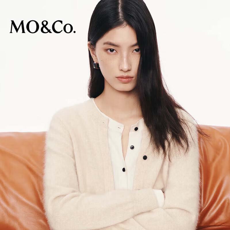 

MO&Co. Women s Faux Two-Piece Cloud-Soft Knitted Cardigan XS