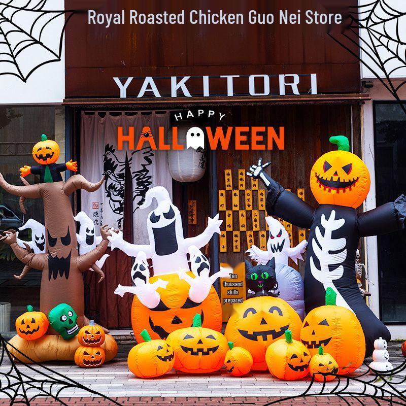 Large Inflatable Pumpkin Balloon Halloween Decoration for Kindergartens and Malls