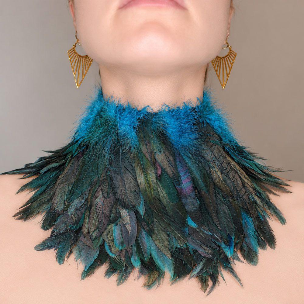 Feather Feather Shawl Feather Trim Cosplay Costume Props New Choker Necklace  Halloween Party
