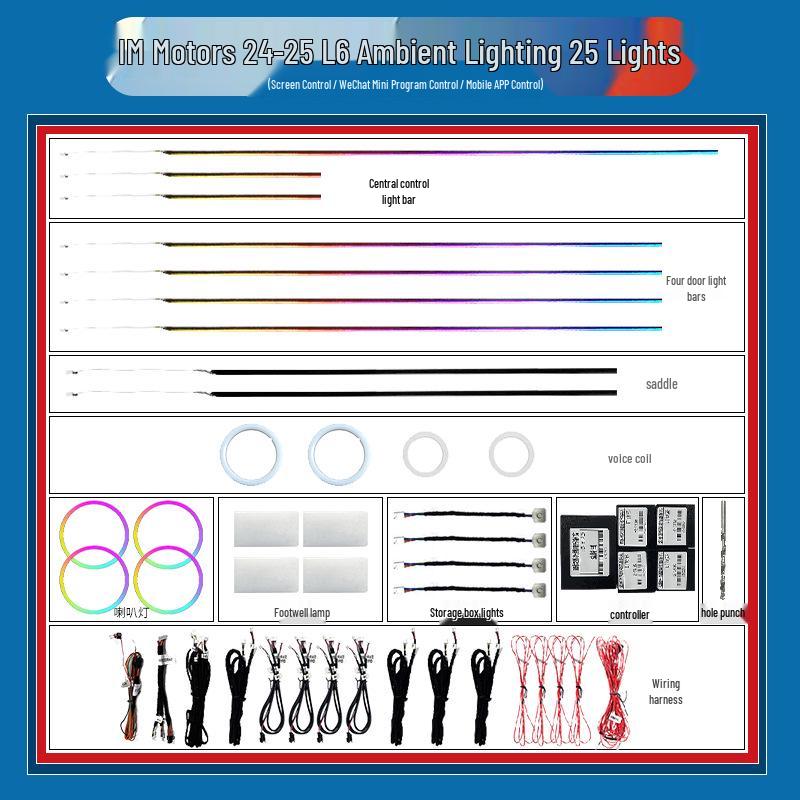 

Dynamic Interior Ambient Lights for ZEEKR LS6/L6/LS7 with Original Screen Control