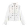 2026 Summer New European and American Cross-border Women's Clothing Street Fashion Stand-up Collar Breasted Blazer W021 83050