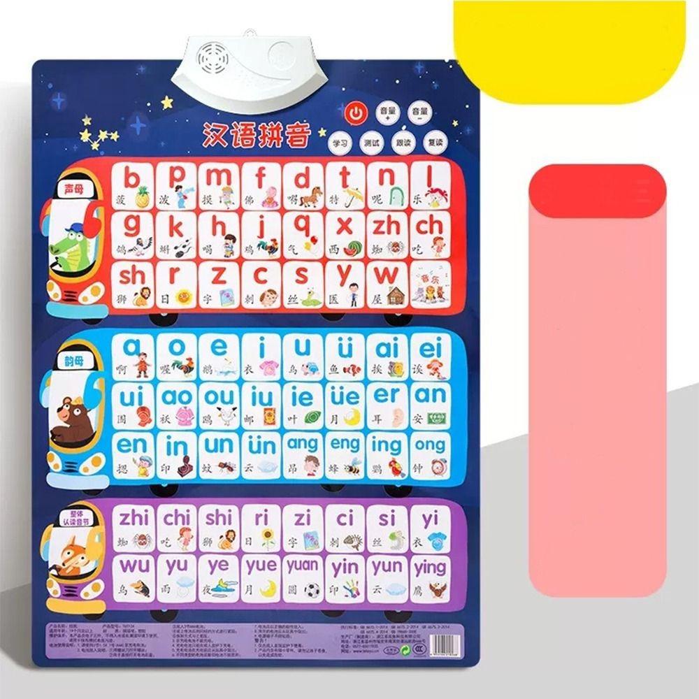 Character Alphabet Audio Wall Chart Cognitive Enlightenment Chart Early Education Toy Audio Book Chinese Phonetic