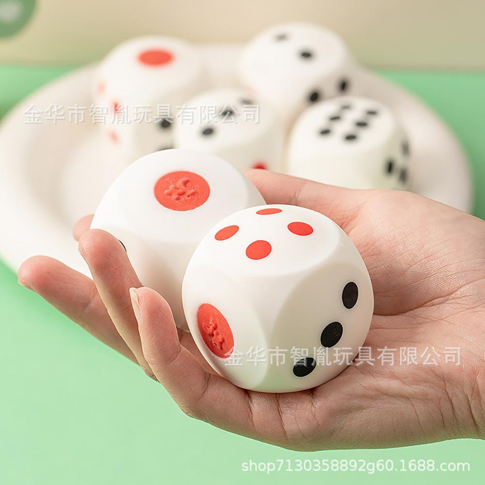 2pcs Creative Dice Soft Pinch Relieve Office Stress and Tension Decompression Slow Rebound Fidget Daily Office Toy Party Gifts.