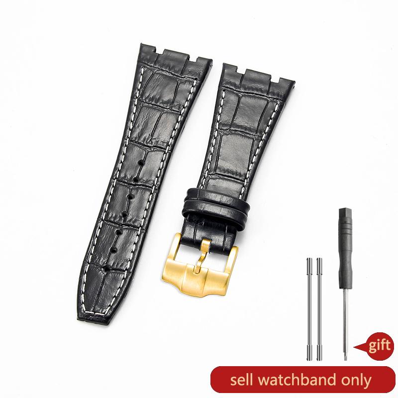 Pro AP Audemars Piguet Royal Oak Series Řemínek k hodinkám Pánský AP15400 26320 Originální řemínek k hodinkám z hovězí kůže Spona z masivní oceli 26 mm
