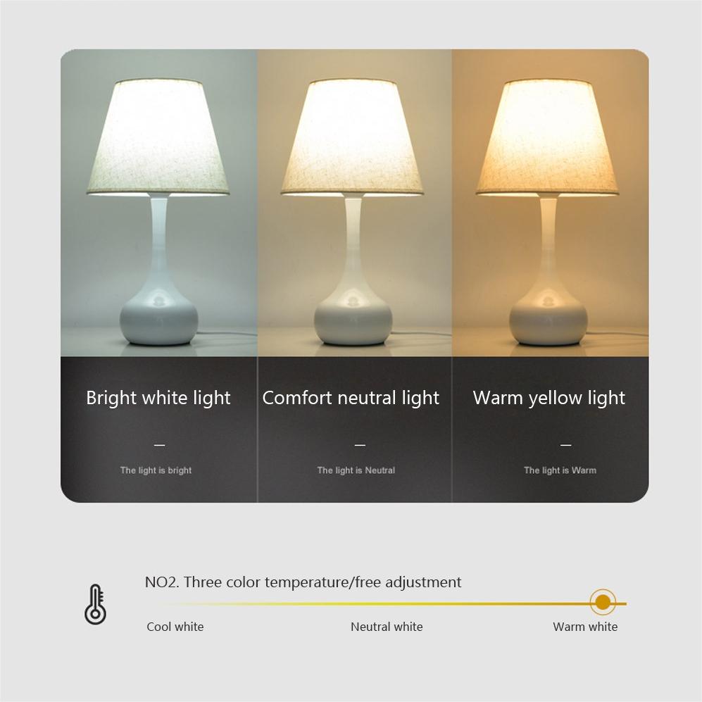 Lampada Da Tavolo Portatile In Ferro Con Base In Legno - Luci Notturne A Batteria Stile Nordico Per Camera Da Letto