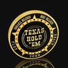 TEXAS Texas Hold'em, chips, metal press, gold coin chips, creative commemorative coin toy gifts