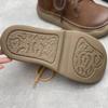 Johnature Retro Genuine Leather Short Boots Wide Toe Lace Up Cowhide Soft Sole Women's Boots