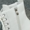 Female British Style Motorcycle Thick Soled Spring and Autumn Thin Single Boots  Winter Sweet Cool Short Boots