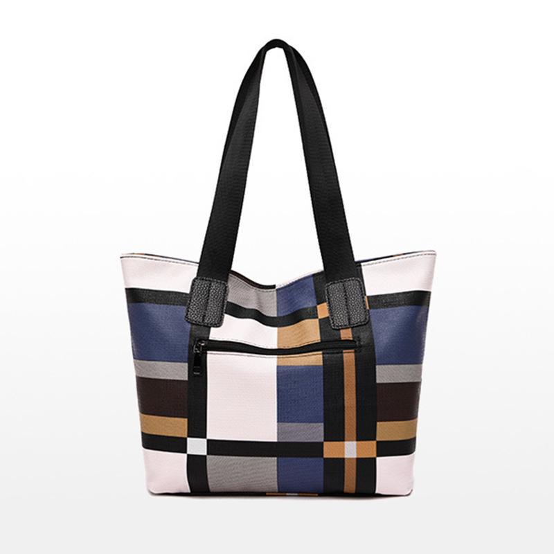 Projektanci Torebki Damskie PU Leather Top-Handle Bolsas Torby damskie na ramię o dużej pojemności Casual Splice Tote Bag