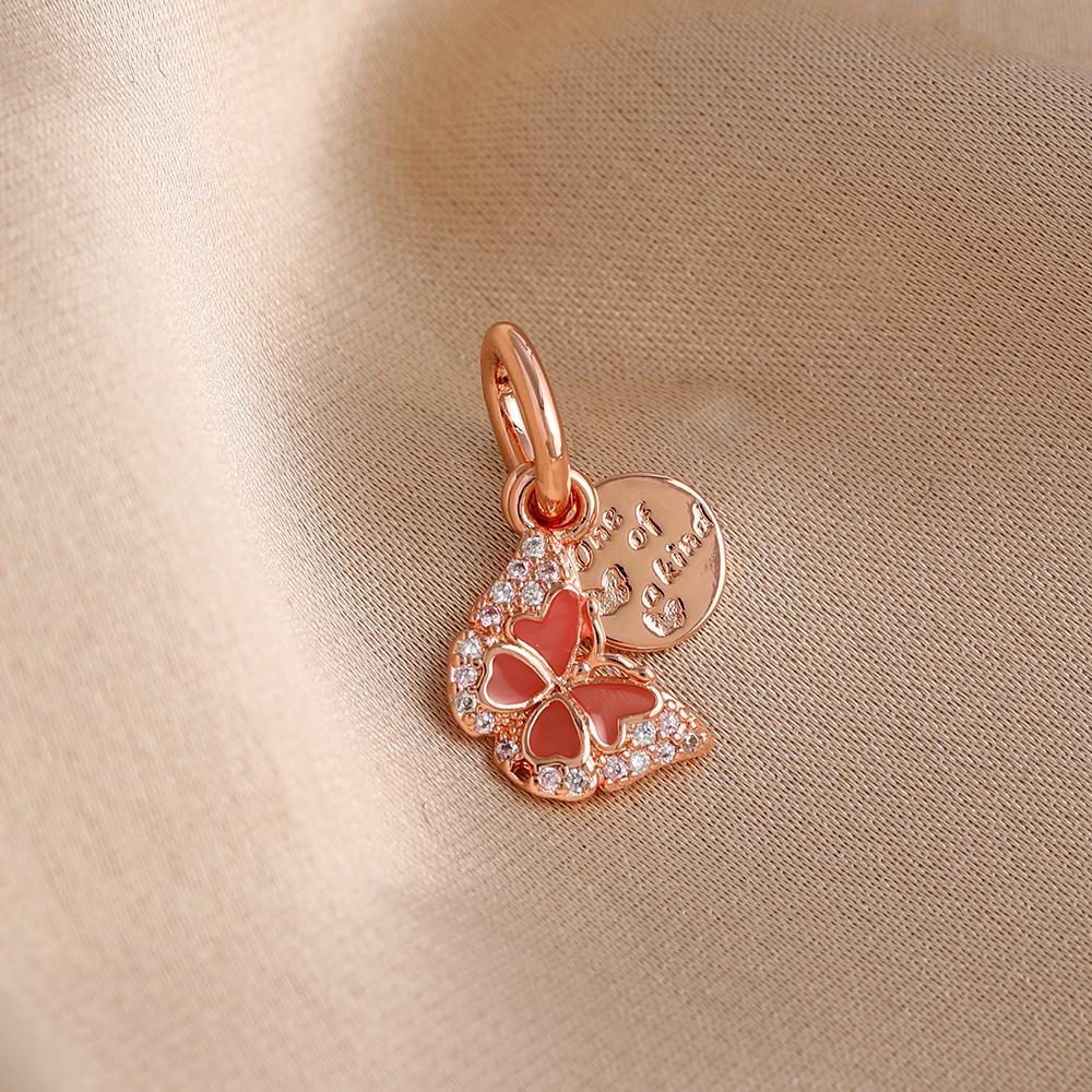 Spring Series Butterfly Pendant Clip Beads Earrings 925Silver Colored Inlaid Stone Fit Exquisite Bracelet Women DIY Jewelry Charm