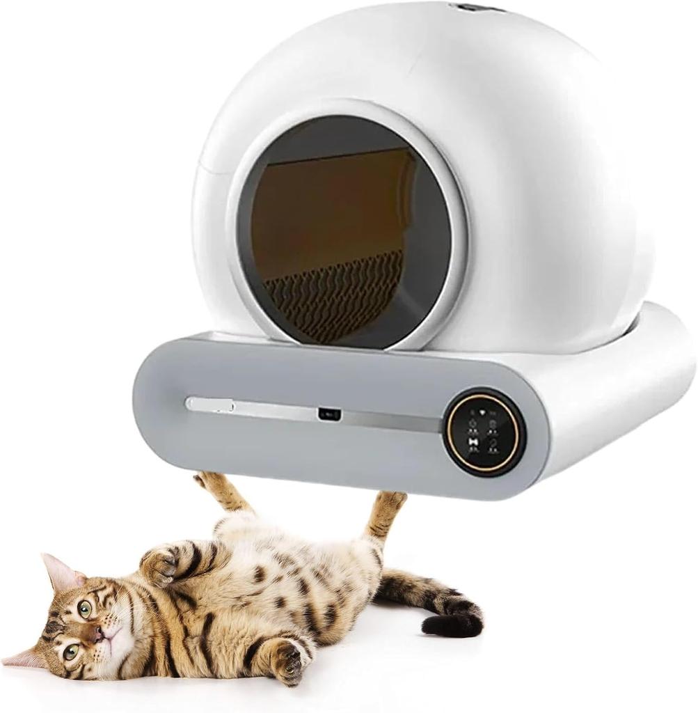 Caixa De Areia Para Gatos Autolimpante, Modelo De Caixa AutomáTica Anti-BeliscãO Para VáRios Gatos, Robô De Areia Para Gatos Grande