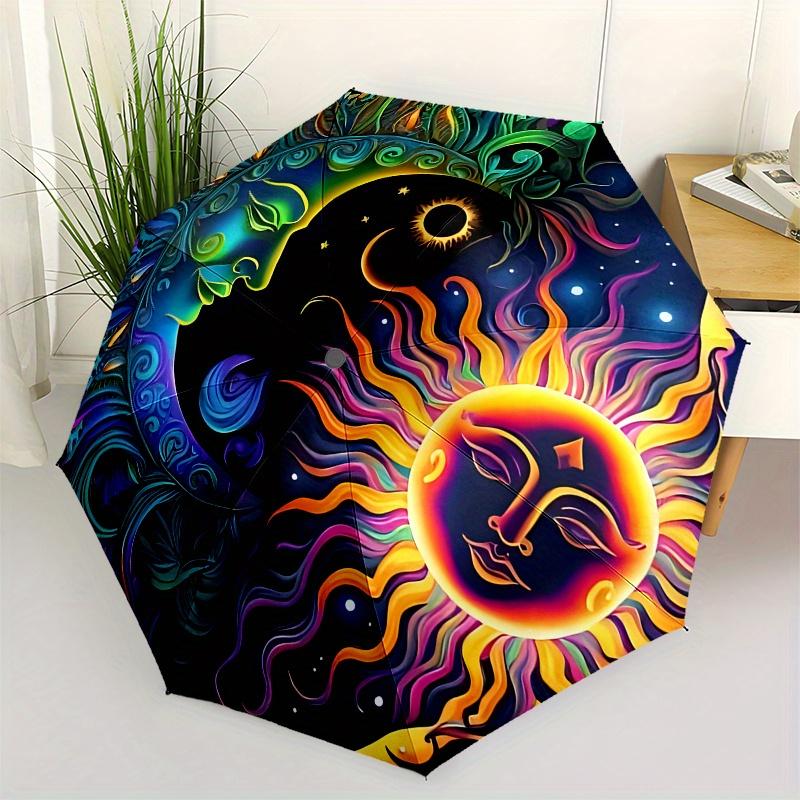 Yin Yang Sun Moon Mandala Wall Art Decor Umbrella Day Gift Y294
