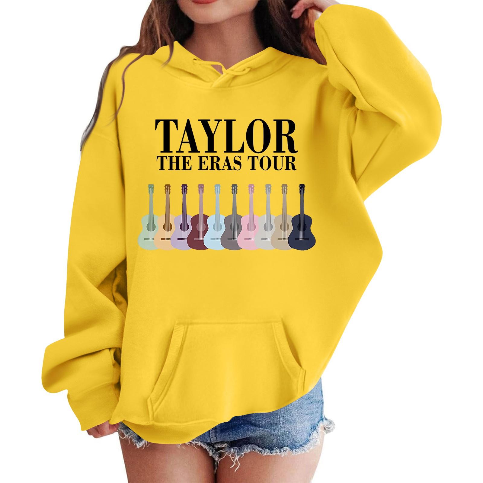 

Унисекс модный повседневный свободный свитер с длинными рукавами и принтом XL жёлтый