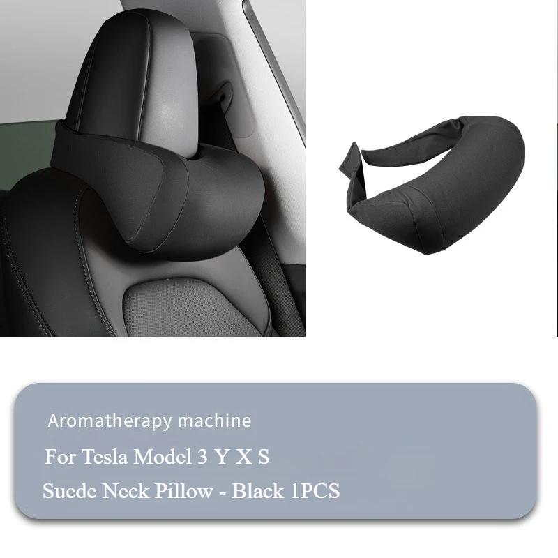 For Tesla Model 3 Y X S Neck Pillow Headrest Pillow Suede Seat Headrest Cushion Auto Seat Head Support New ModelY Accessories