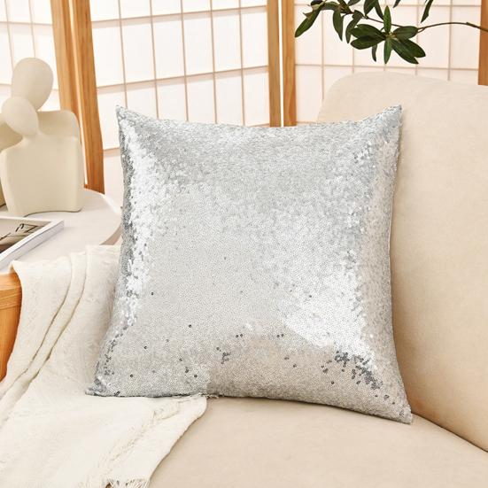 Sequin Pillow Case Shiny Sparkling Throw Pillow Cover Gold/Silver/Red Decorative Pillowcase for Couch Bed Sofa Party