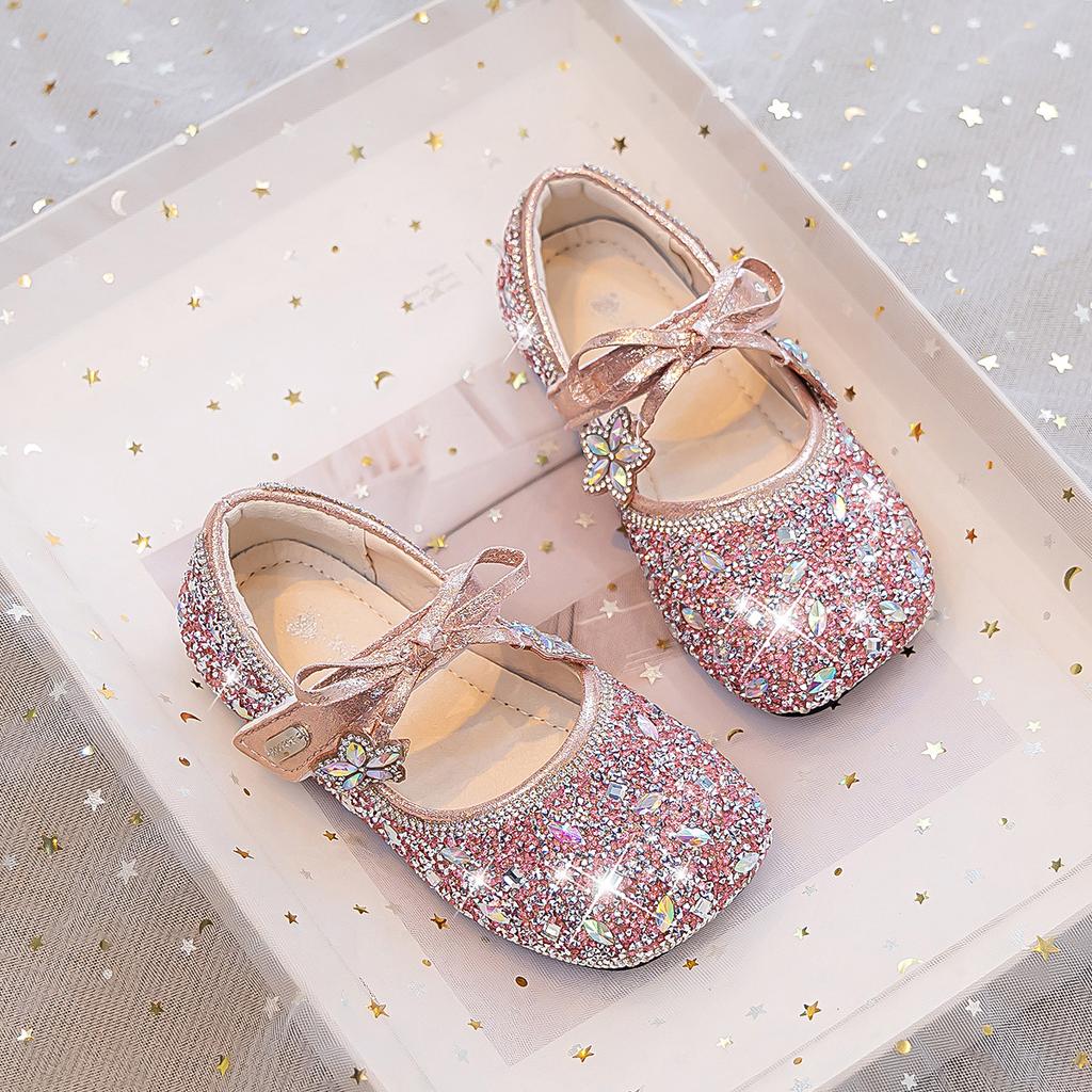 Girls' Performance Shoes - Bow Tie Leather Shoes - Single Shoes