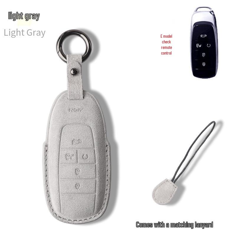 Compatible Key Case for GAC AION Y & Trumpchi GS Models (GS3, GS4, GS5, GS6m) with Suede Shell and Buckle Design