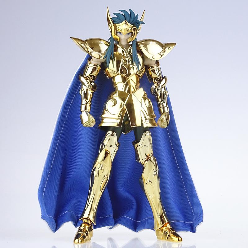 MST Saint Seiya Myth Cloth EXM/EX Metal Aquarius Camus With Hyoga Cygnus Head 24K Hades Gold Knights of the Zodiac Action Figure
