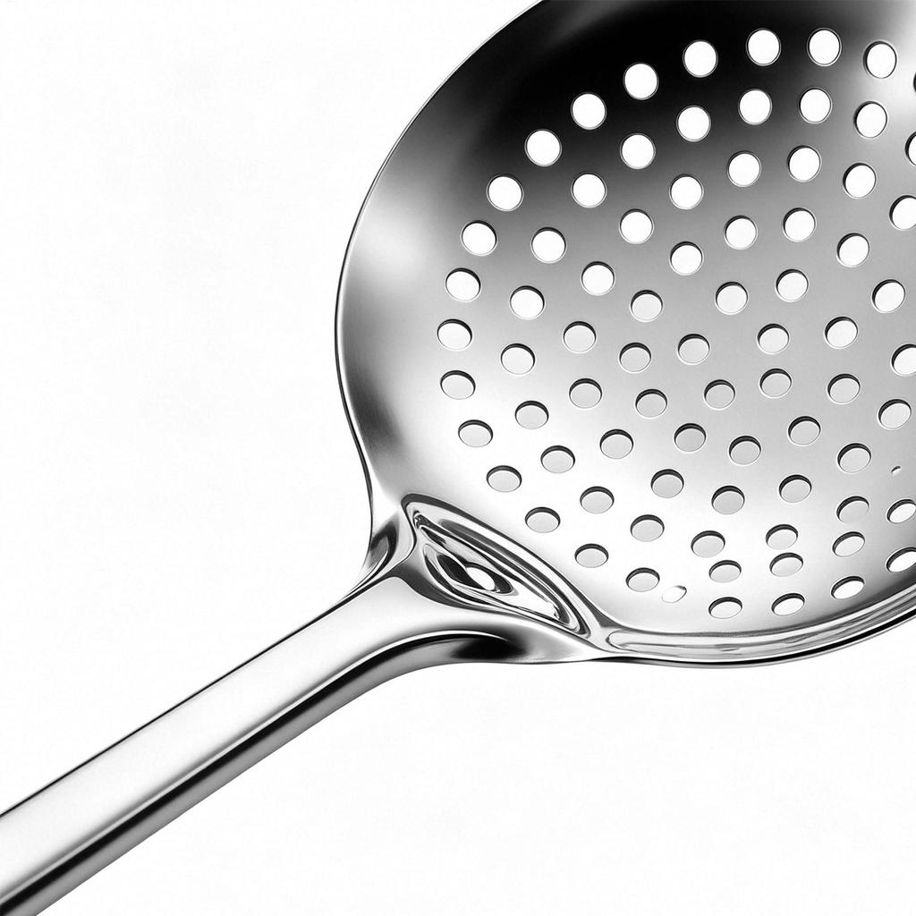 1Pcs Stainless Steel Colander Filter Spoon Multifunctional Oval Oil Skimmer Scoop Long Handle Ramen Scoop Kitchen Utensils
