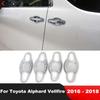 For Toyota Alphard Vellfire 2016 2017 2018 Chrome Side Door Handle Bowl Cover Trim Decoration Molding Car Exterior Accessories