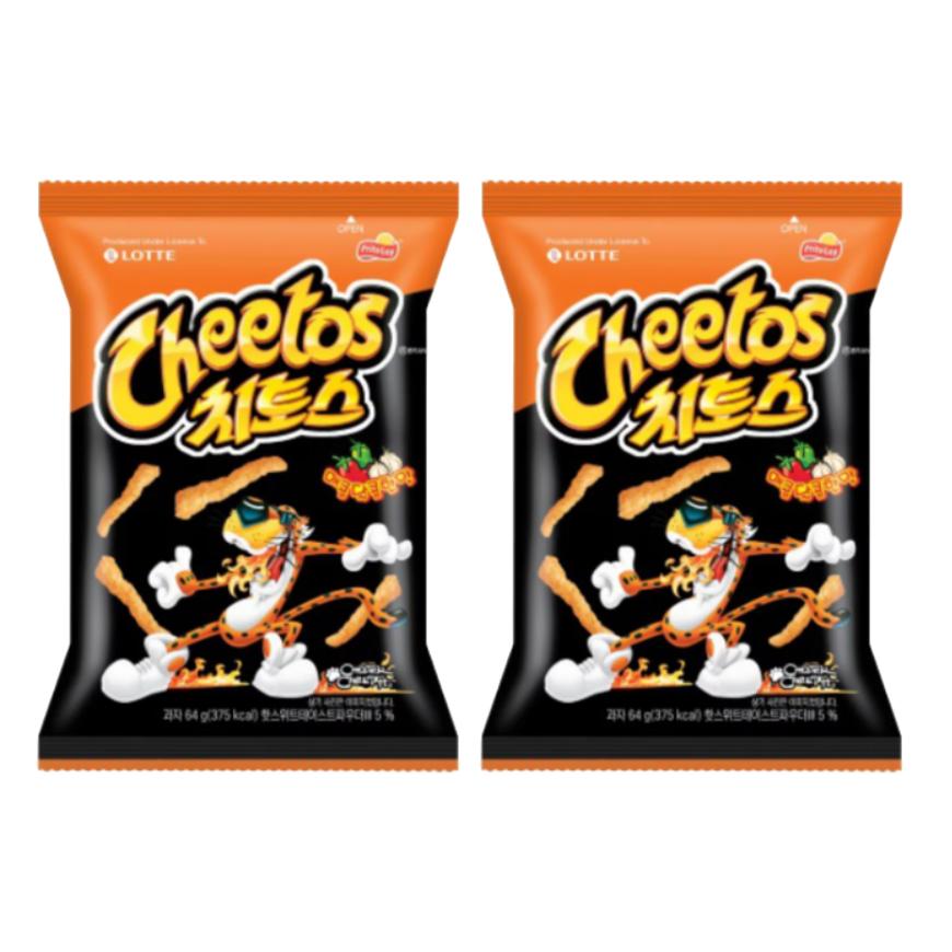 

Lotte Cheetos Дымный барбекю 64г) / Сладкий и Острый Вкус (64g) – Корейский перекус #Sweet and Spicy x 2PCS