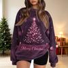 Women's Fashion Flannel Round Neck Printed Long Sleeve Top