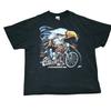 Y2k Vintage Distressed Grunge Biker Shirt Mit Tierprint Adler XXL Unisex T-Shirt