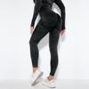 Seamless Frosted Yoga Set: Long Sleeve & High Waist Pants for Women