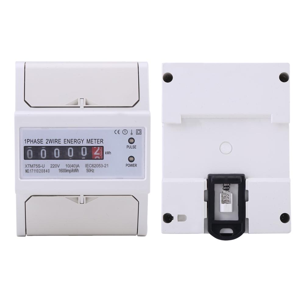 Energy KWh Meter 40 1 Phase 2 Wire DIN Rail Electronic Energy KWh Meter 10 A Energy KWh Meter 40 1 Phase 2 Wire DIN Rail Electronic Energy KWh Meter 10 A