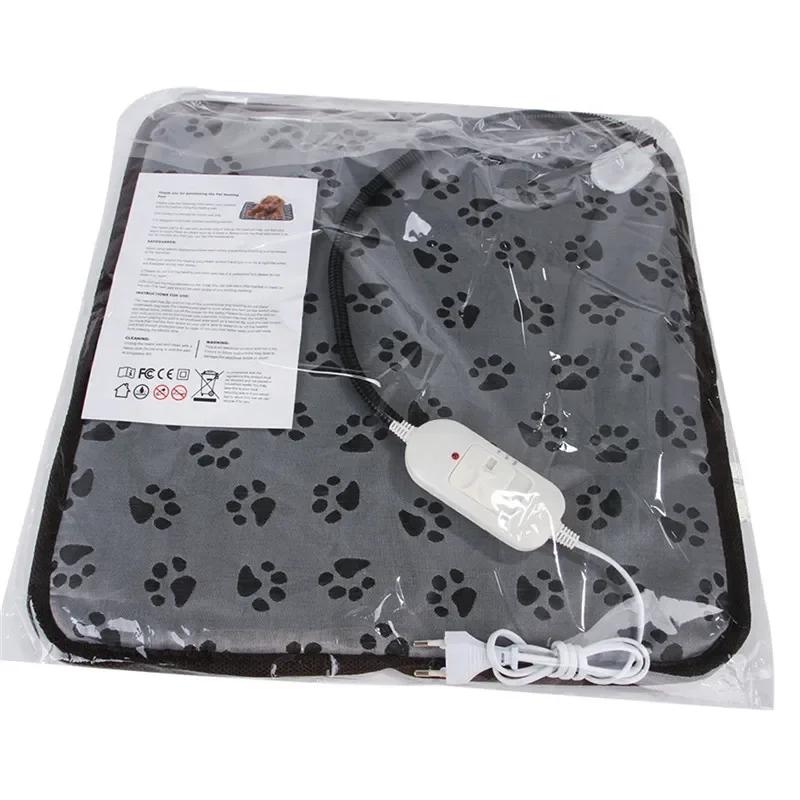 Adjustable Heating Pad Pet Dog Cat Puppy Mat Bed Pet Waterproof Bite-resistant Wire Electric Warmer Pad Power-off Protection