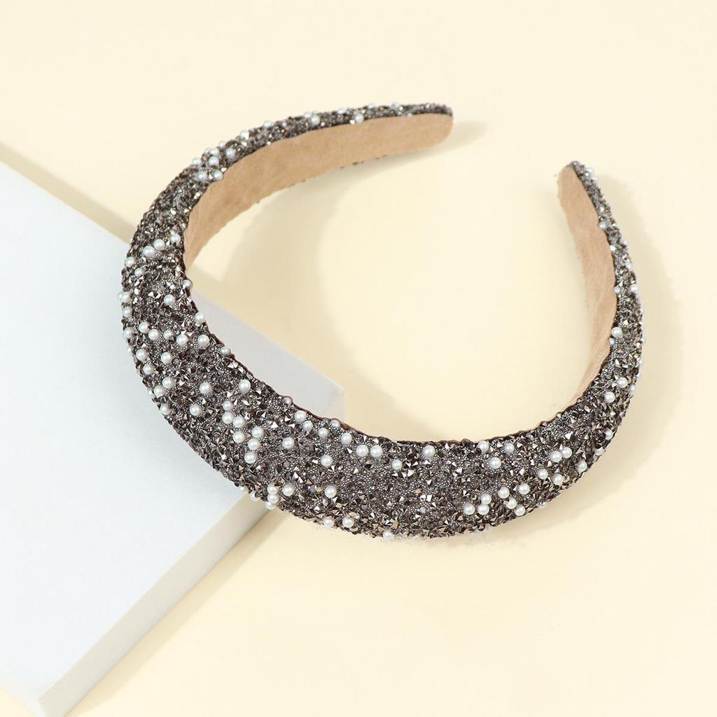 Shiny Pearl & Diamond Headband for Ladies - European & American Style