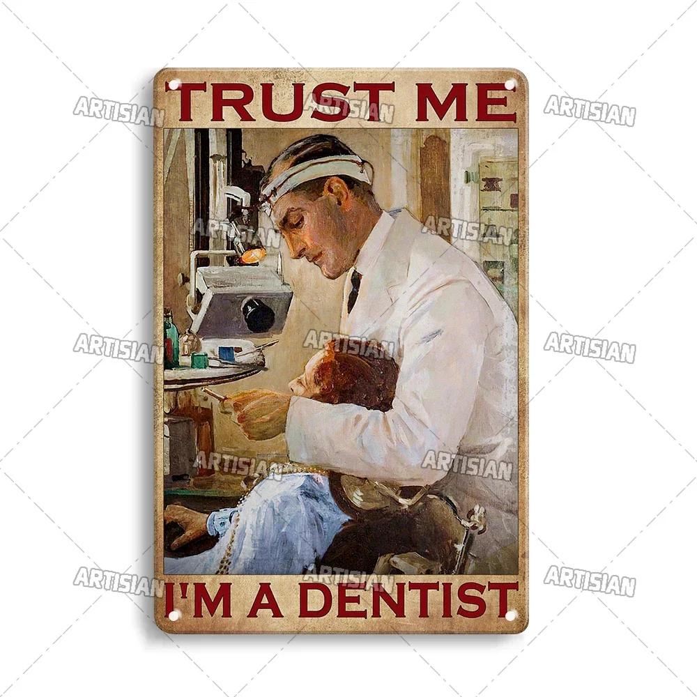 ARTISIAN Weathered Doctor Metal Poster Vintage Metal Tin Sign Man Cave Garage Wall Decorative Home Metal Plaque Art Metal Sign