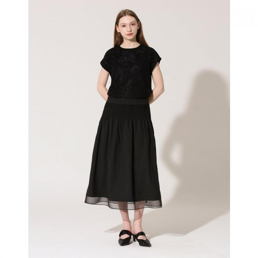 SON JUNG WAN Smocking Cotton Skirt Zsk6262010