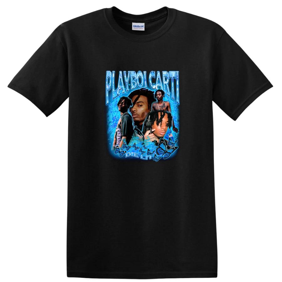 Playboi Carti Die Lit T Shirt Urban Butterfly Graphic Tee for Music Fans L