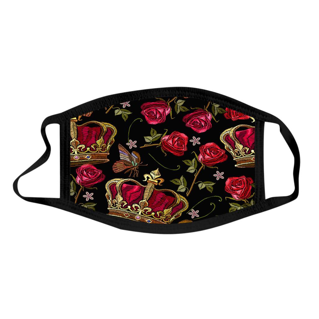 Adult Mouth Flowers Printed  for  Face Mask Washable Earloop Mask