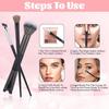 3PCS Nose Contour Brush 3-in-1 U-Shaped Contour Brushes for Makeup Double Eyeshadow Blush Brush for Sculpting and Defining Nose Contour