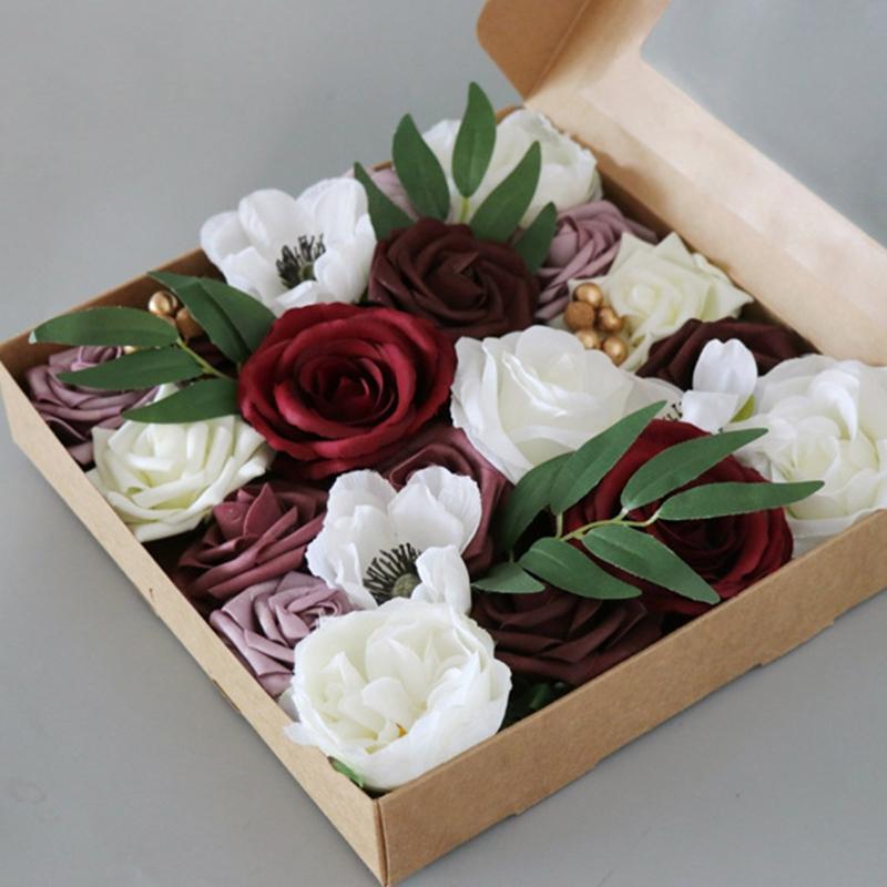 Große Blumen in Dekorativer Box Blumenkasten Tragbare Blumenaufbewahrung Geschenkverpackungsboxen Mit Klarem Fenster