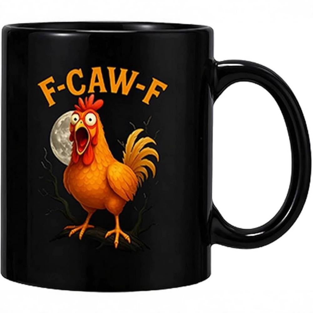 Funny F-Caw-F Chicken FCAWF Mug Fun Tea Cup Gift For Women Men 3.74"*3.15" Cute Cup Gift from Premium Ceramic Material