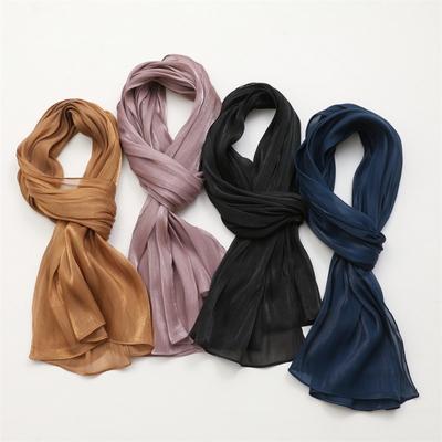 180x70cm Damen Kopftuch Schal Einfarbig Seidig Turban UV-Schutz Vielseitiger Schal Arbeit Alltagskleidung
